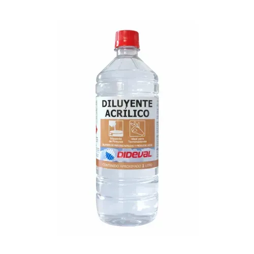 Diluyente Acrílico 1 Litro Transparente Dideval
