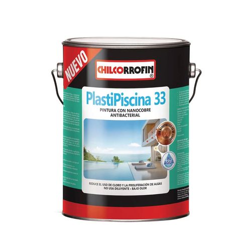 Pintura Plasti Piscina 33 1GL Gris Acero Chilcorrofin