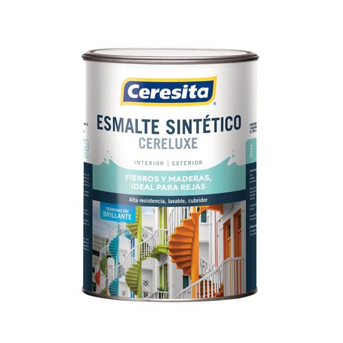 Esmalte Sintético Cereluxe 400Cc Negro Ceresita