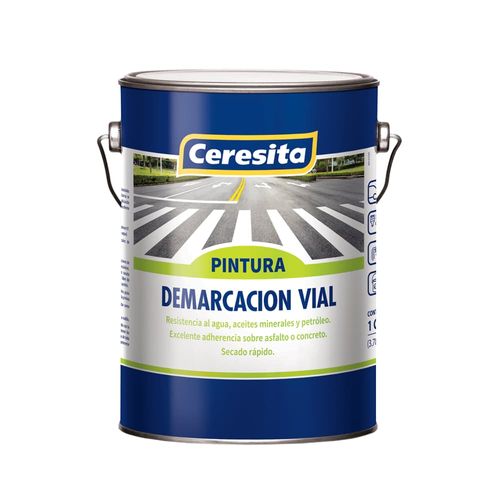 Pintura Demarcación Vial Base Agua 1Gl Amarillo Ceresita